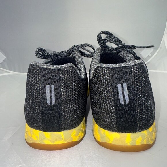 Nobull Trainers Unisex 8.5/10 Black Super Fabric Yellow Sole Low Top - Picture 6 of 14